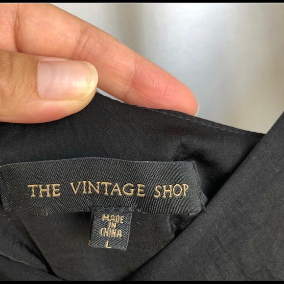 The vintage shop black true wrap v-neck dress - Picture 2 of 6